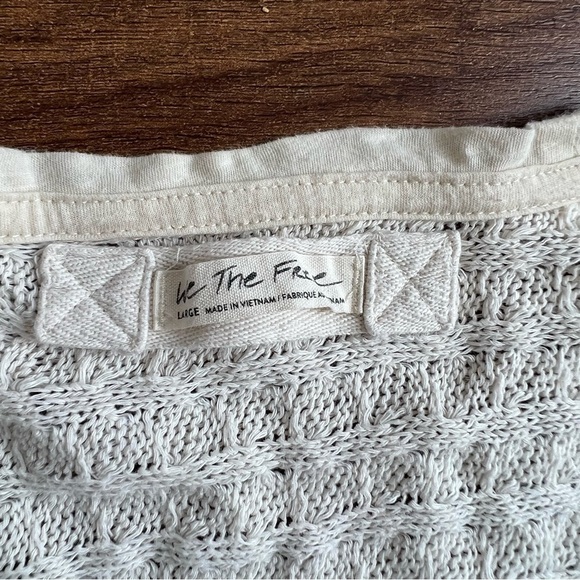 Free People Slouchy Knit Pullover Tunic Cream Sweater - Picture 9 of 9